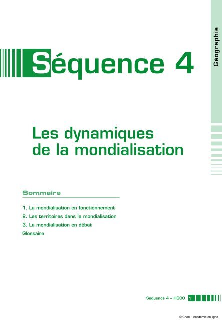 Les Dynamiques De La Mondialisation Académie En Ligne