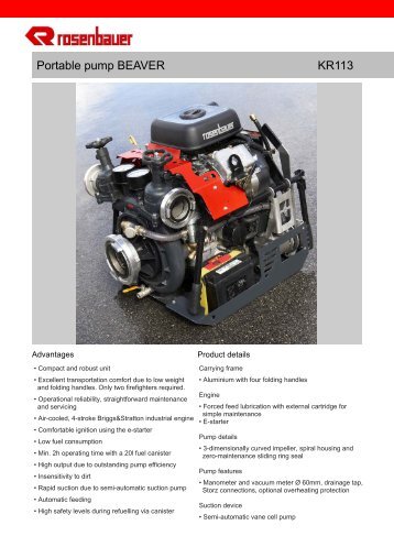 Portable pump BEAVER KR113