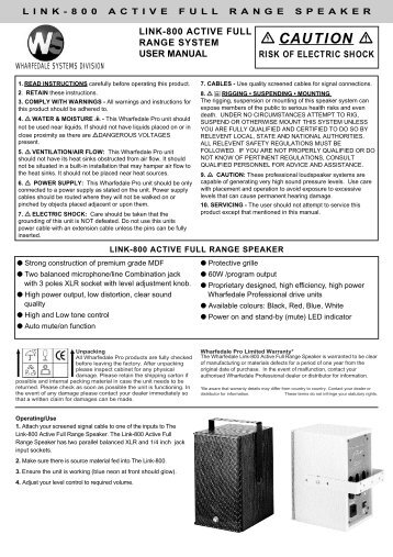 Link 800 Series Manual - Data Control Technologies