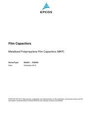 Film Capacitors Metallized Polypropylene Film Capacitors ... - EPCOS