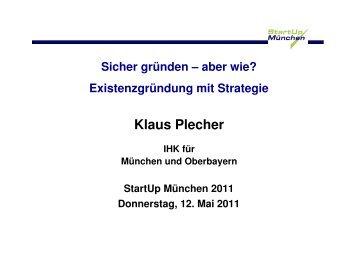Klaus Plecher - Startup-muenchen.de