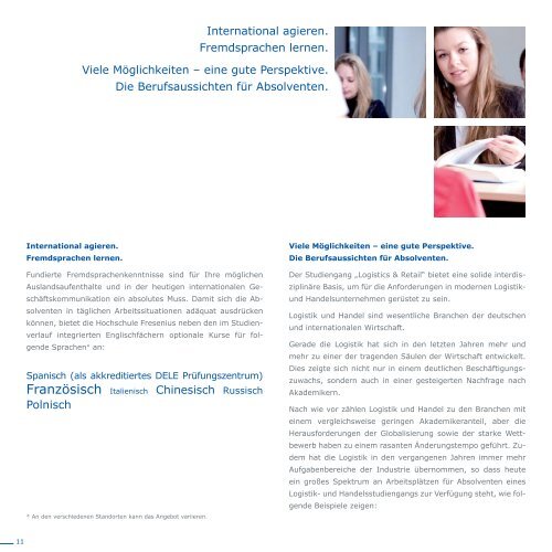 LOGISTICS & RETAIL - Hochschule Fresenius