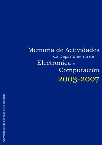 Memoria de actividades dos anos 2003-2007 (pdf) - Departamento ...