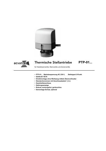 Thermische Stellantriebe PTP-01... - Vogelundnoot.com