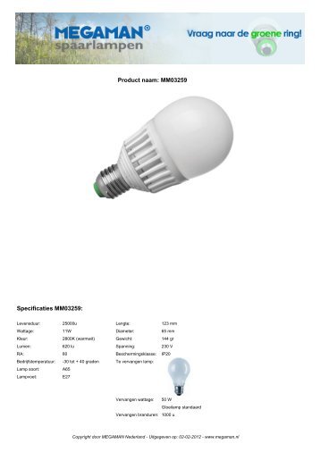 Megaman LED Classic 11-60W E27 Warm wit - GoedkoperMetLed.nl