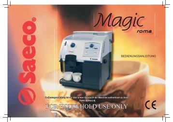 Saeco Magic Roma H7000 - Dietler-service.ch