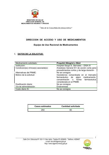 DIRECCION DE ACCESO Y USO DE MEDICAMENTOS Equipo de ...