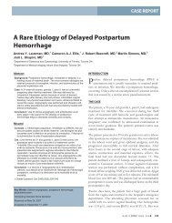 A Rare Etiology of Delayed Postpartum Hemorrhage - JOGC