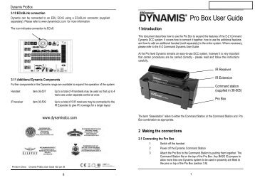 Dynamis Pro Box User Guide(167Kb) - Bachmann