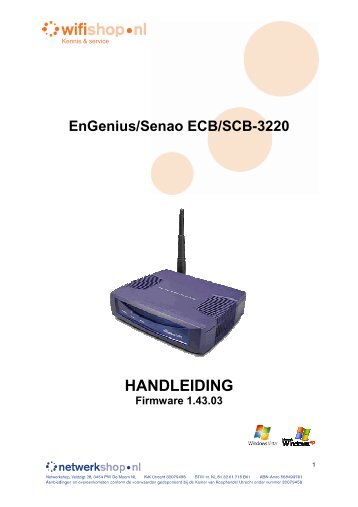 Nederlands handleiding ECB-3220 (FW14303) - WiFi Shop