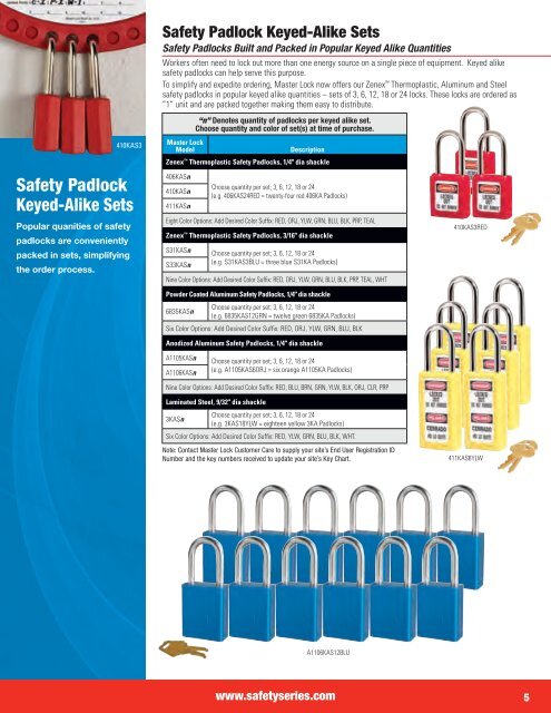 Masterlock Safety Lockout Products - Dixie Construction Products