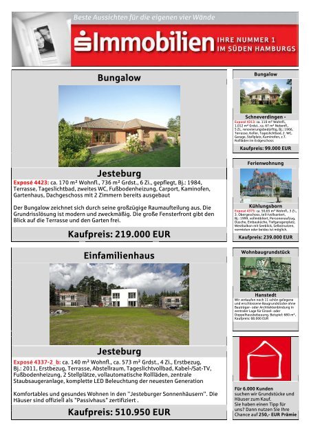 Immobilienzeitung Buchholz Oktober - Sparkasse Harburg-Buxtehude