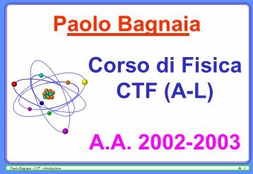 (AL) AA 2002-2003 Paolo Bagnaia - Fisica - Sapienza