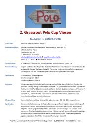 2. Grassroot Polo Cup Viesen - Lehnschulzenhof in Viesen