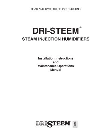 DRI-STEEM STEAM INJECTION HUMIDIFIERS Installation ...