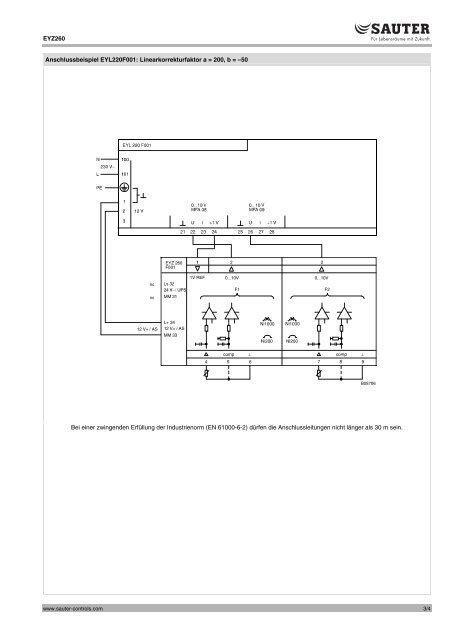 EYZ260 EYZ260: nova260, Signalwandler Ni200 / Ni1000 zu 0…10 V