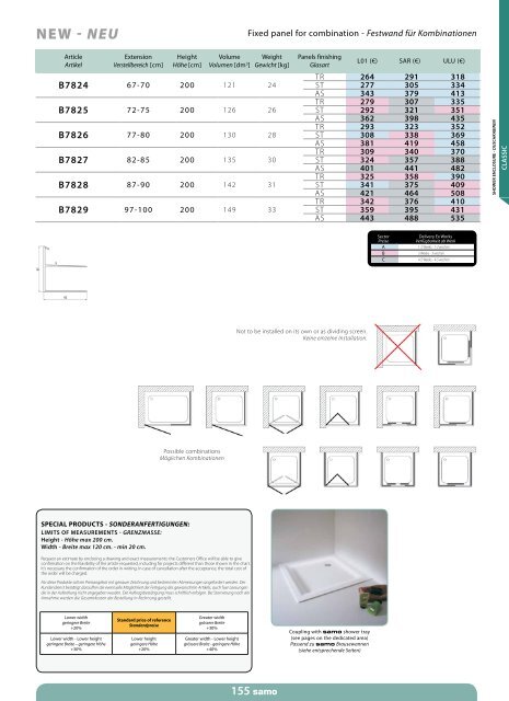 Samo Preisliste 2013 - Duschking