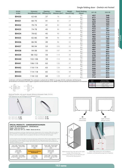 Samo Preisliste 2013 - Duschking