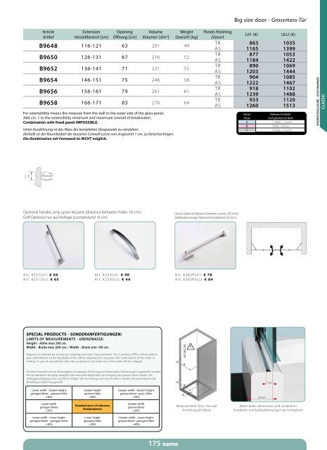 Samo Preisliste 2013 - Duschking