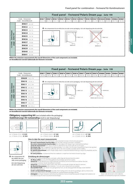 Samo Preisliste 2013 - Duschking