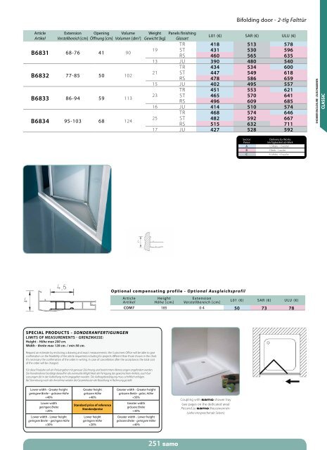 Samo Preisliste 2013 - Duschking