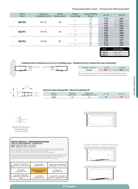 Samo Preisliste 2013 - Duschking