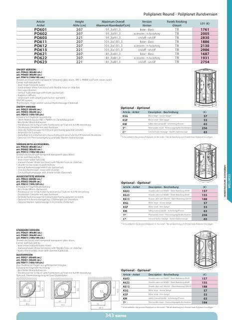 Samo Preisliste 2013 - Duschking