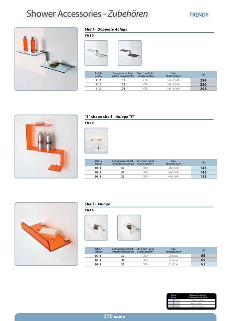 Samo Preisliste 2013 - Duschking