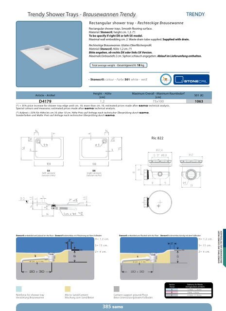 Samo Preisliste 2013 - Duschking