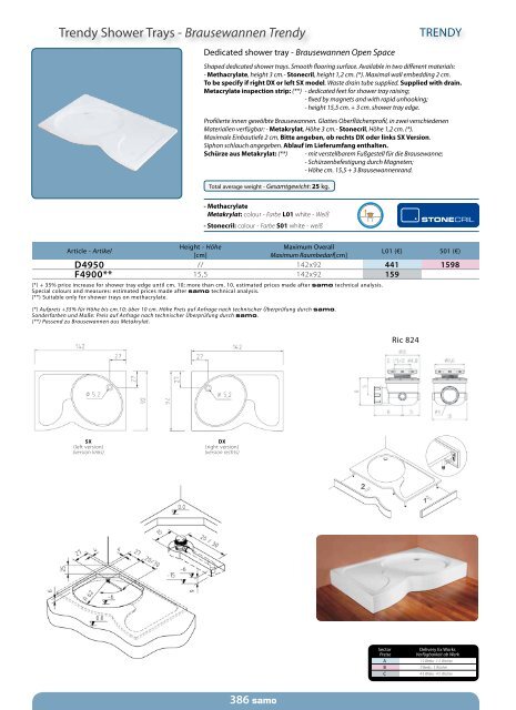 Samo Preisliste 2013 - Duschking