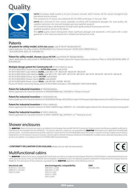 Samo Preisliste 2013 - Duschking