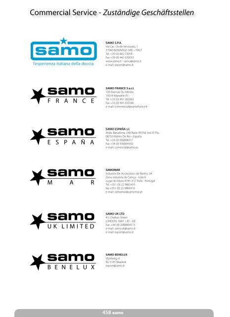 Samo Preisliste 2013 - Duschking