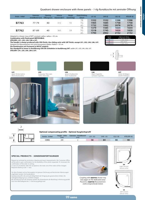 Samo Preisliste 2013 - Duschking