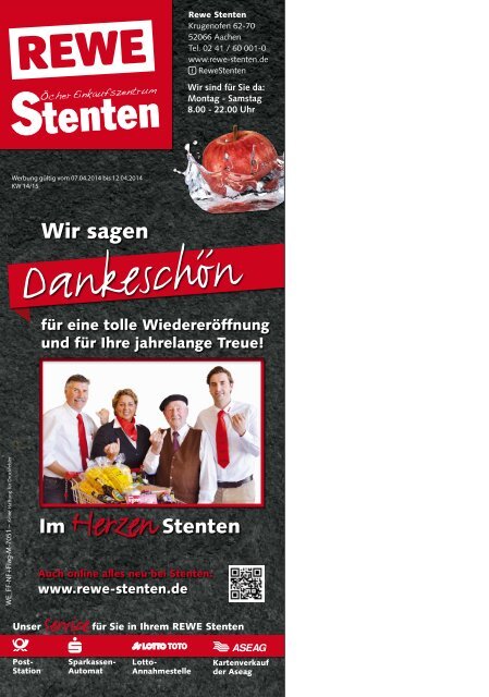 REWE Stenten Werbung Kw15