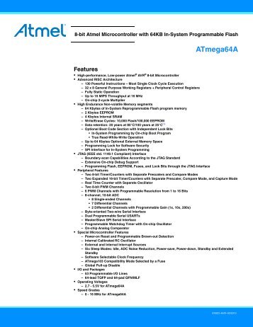 ATmega64A datasheet