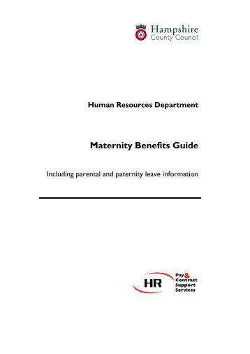 Maternity Benefits Guide - Hampshire County Council