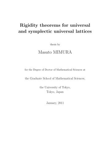 Rigidity theorems for universal and symplectic universal lattices ...