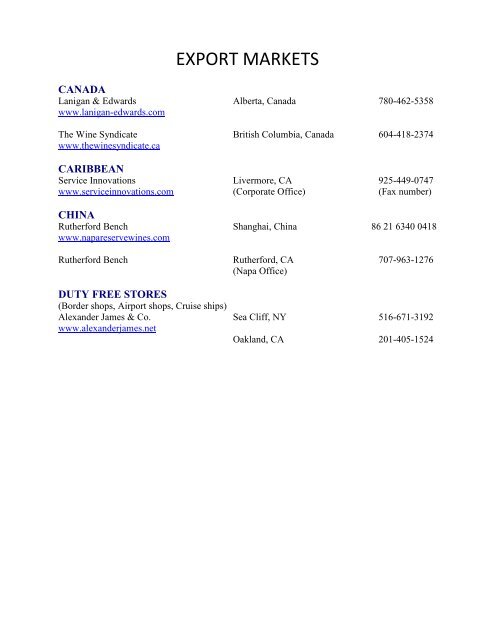 Rombauer National Distribution List (PDF)