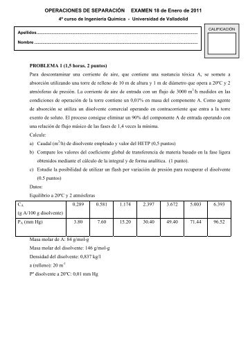 Para descontaminar una corriente de aire - IqTMA-UVa ...