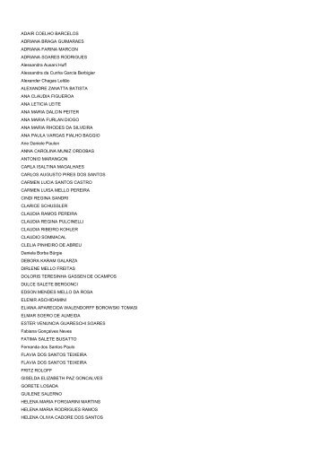 Lista de inscritos da SEDUC