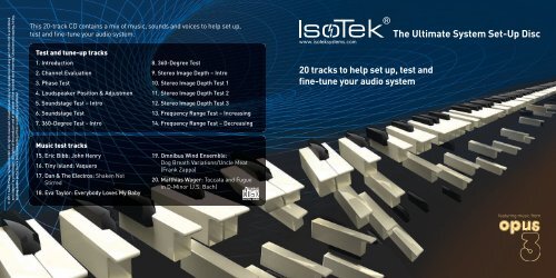 CD User Guide - IsoTek Systems