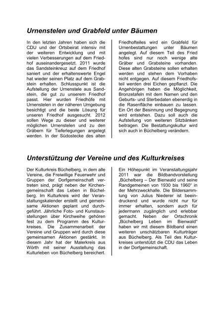 Wortwechsel 12/2011 als pdf-Datei - BÃ¼chelberg, das Dorf mitten im ...