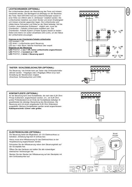 Mechanische & elektrische Installation HC624ML ... - Chamberlain