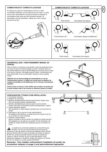 Mechanische & elektrische Installation HC624ML ... - Chamberlain