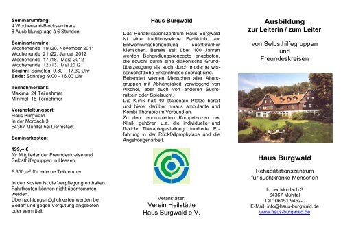 Ausbildung Haus Burgwald - ELAS