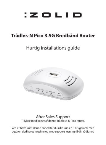 Trådløs-N Pico 3.5G Bredbånd Router Hurtig ... - Unisupport