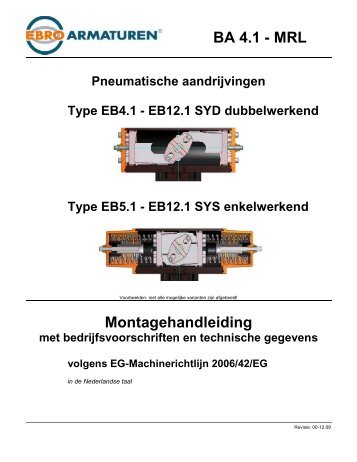 EB12.1 SYD dubbelwerkend Type EB5.1 - EB12.1 ... - Ebro Armaturen