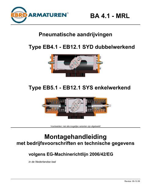 EB12.1 SYD dubbelwerkend Type EB5.1 - EB12.1 ... - Ebro Armaturen