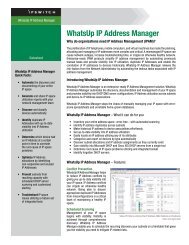 WhatsUp IP Address Manager Datasheet - WhatsUp Gold