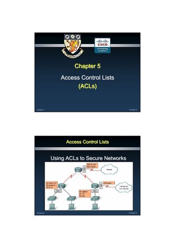 Chapter 5 Access Control Lists (ACLs)